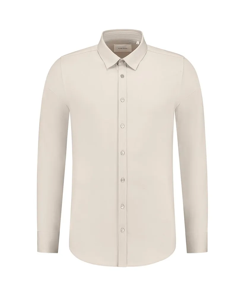Pure Path Overhemd Essential Jersey Slim Fit