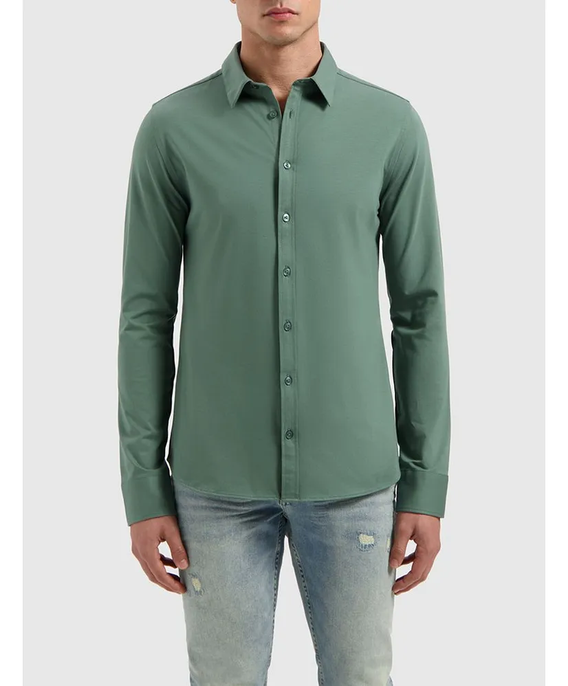Pure Path Overhemd Essential Jersey Slim Fit