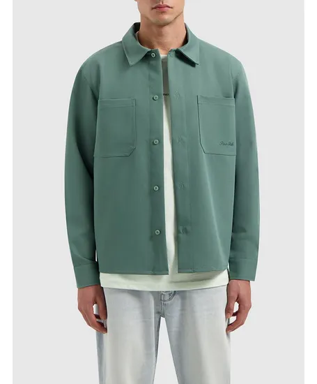 Pure Path Overshirt Cursive Embroidery