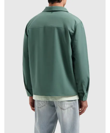 Pure Path Overshirt Cursive Embroidery