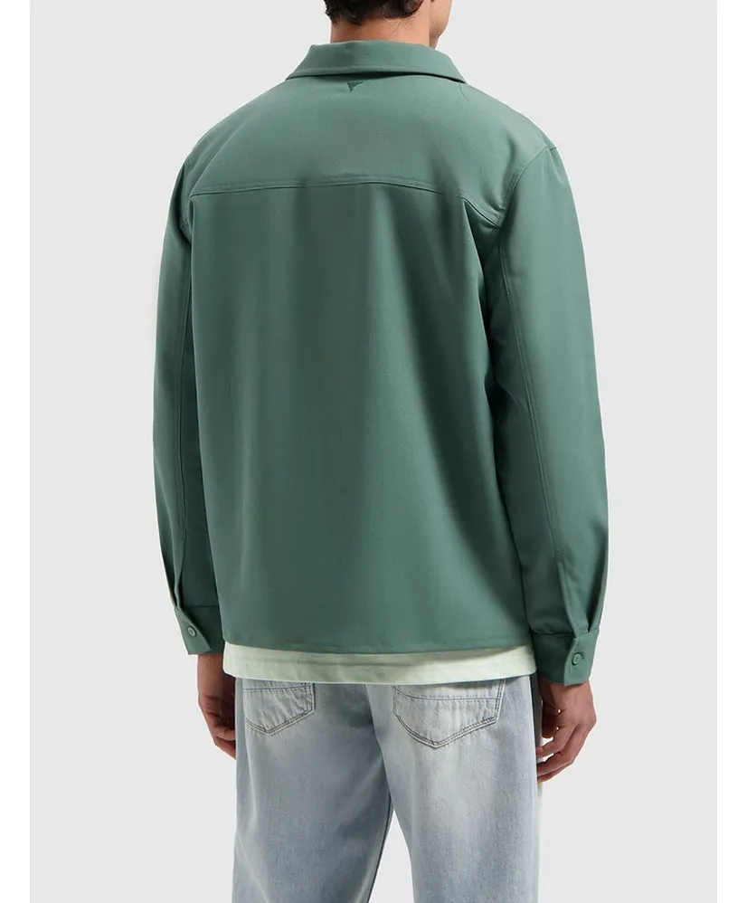 Pure Path Overshirt Cursive Embroidery