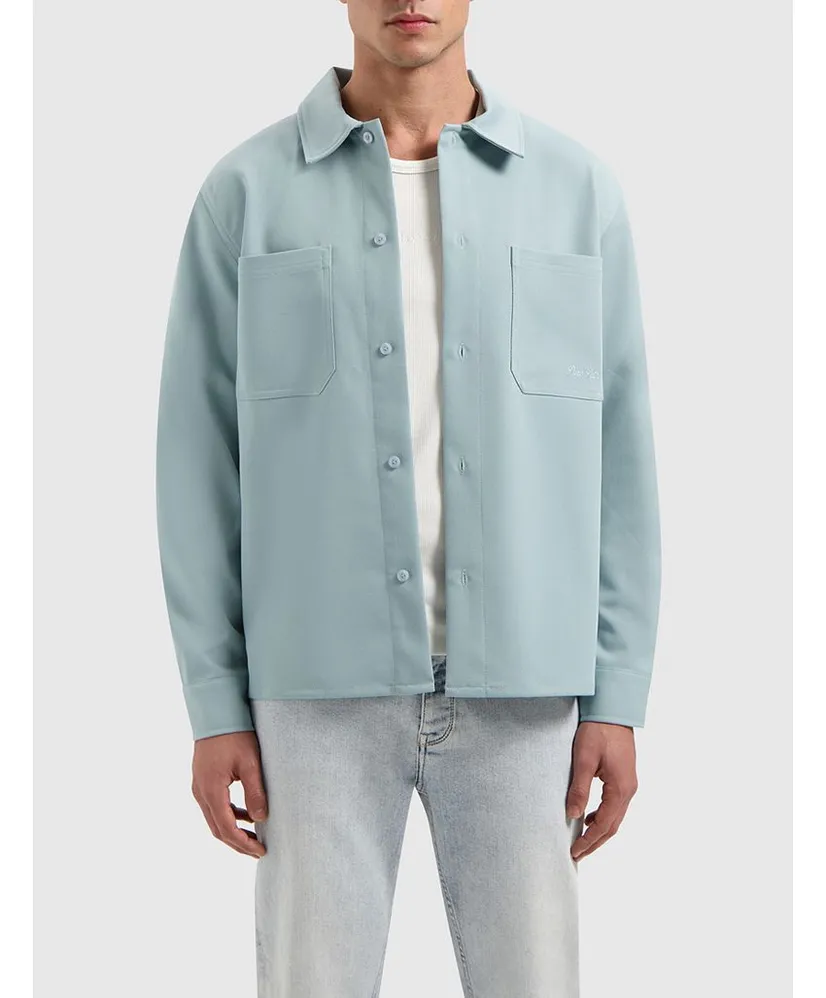 Pure Path Overshirt Cursive Embroidery
