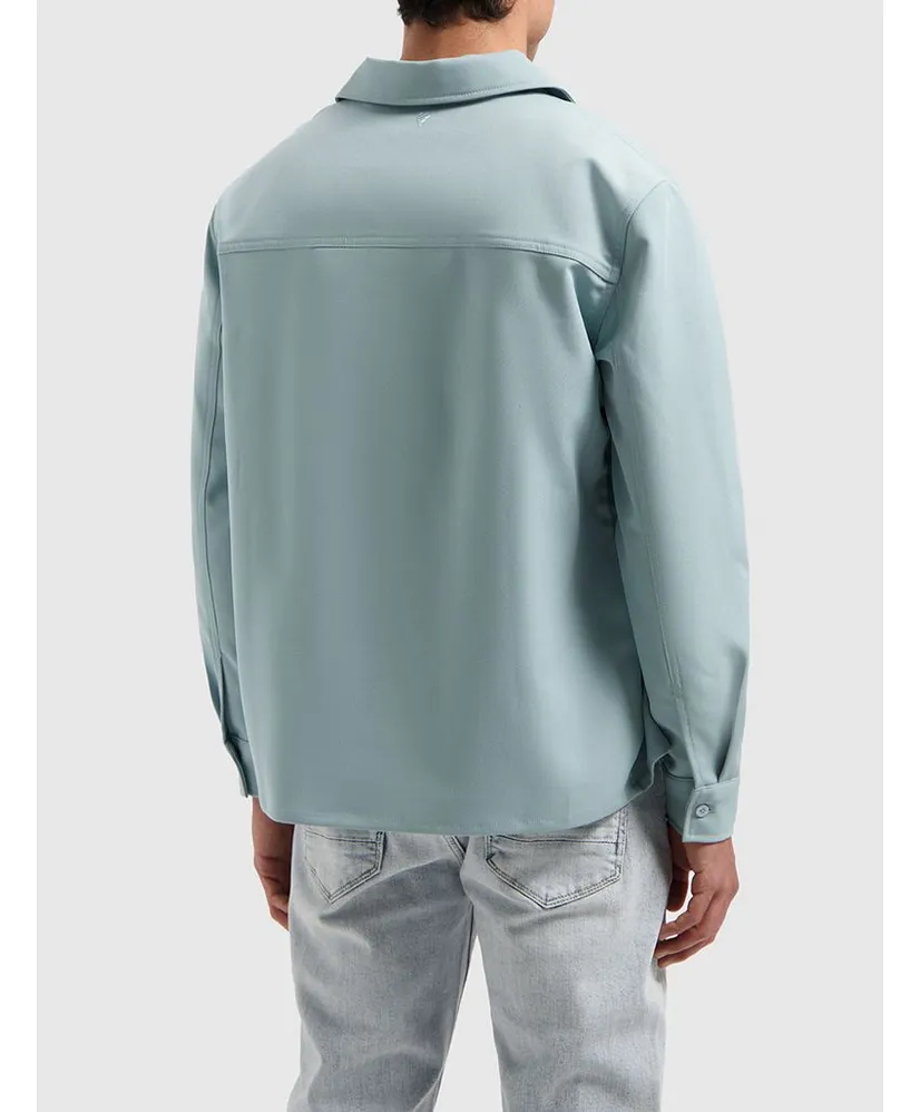Pure Path Overshirt Cursive Embroidery