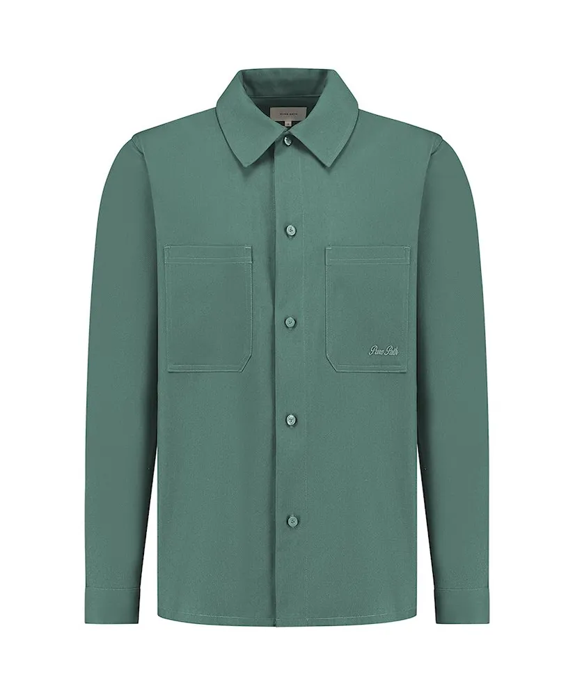 Pure Path Overshirt Cursive Embroidery