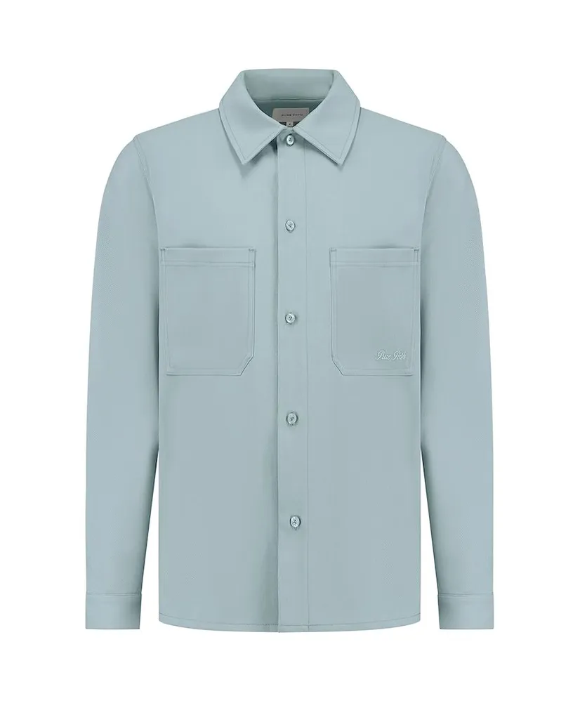 Pure Path Overshirt Cursive Embroidery