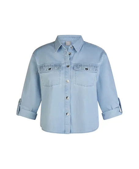 Rabe Spijkerblouse Rolmouwen