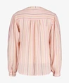 Red Button Blouse Lurex Stripe