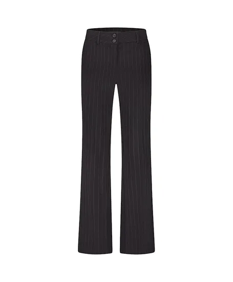 Red Button Flared Broek Bibette Pinstripe