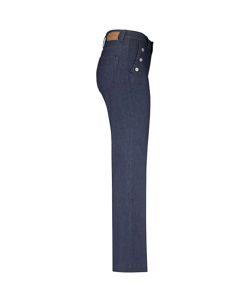 Red Button Flared Broek Buttons