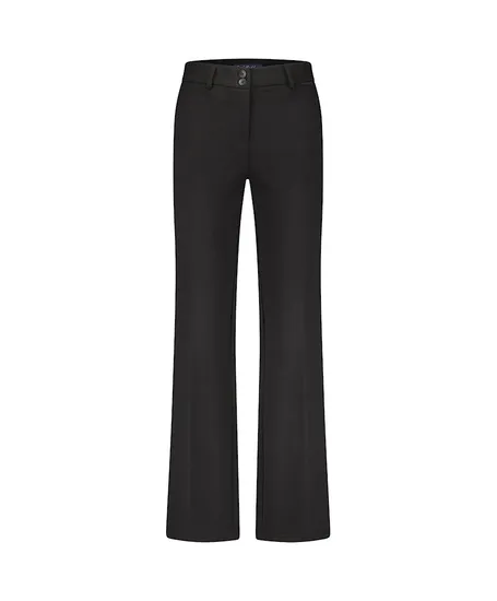 Red Button Flared Broek Effen