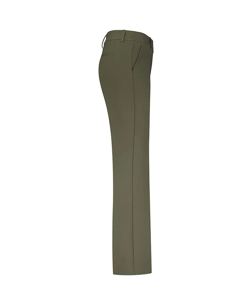 Red Button Flared Broek Effen