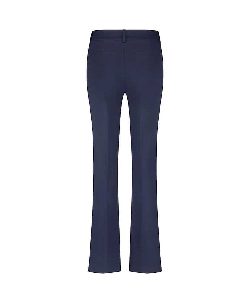 Red Button Flared Broek Effen