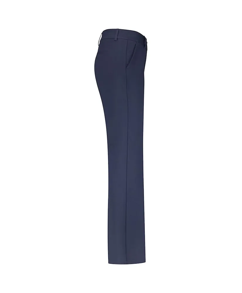 Red Button Flared Broek Effen