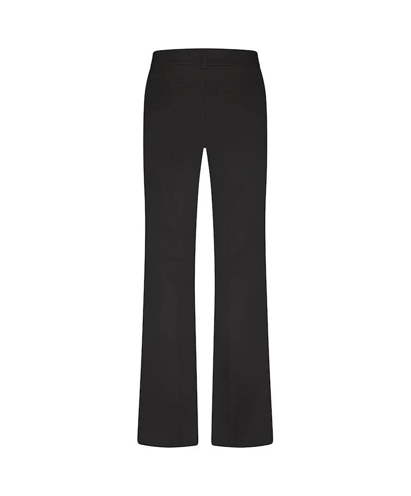 Red Button Flared Broek Effen
