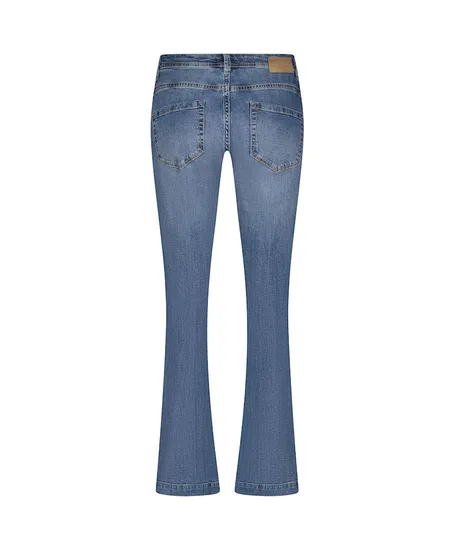 Red Button Flared Jeans Bibette Buttons
