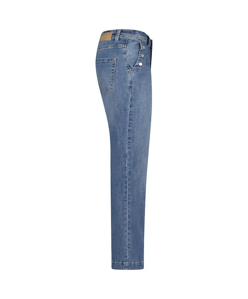Red Button Flared Jeans Bibette Buttons