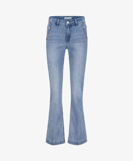 Red Button Flared Jeans Bibette