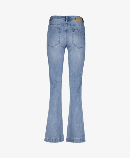 Red Button Flared Jeans Bibette