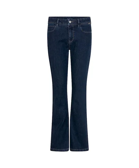 Red Button Flared Jeans Bibette