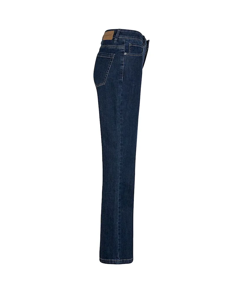Red Button Flared Jeans Bibette
