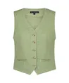 Red Button Gilet Linnen
