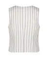 Red Button Gilet Stripe