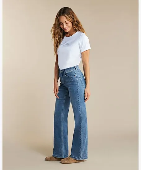 Red Button Jeans Wide Leg Colette