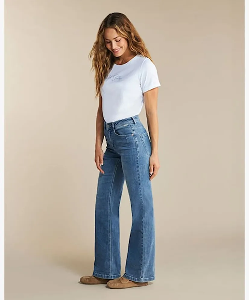 Red Button Jeans Wide Leg Colette