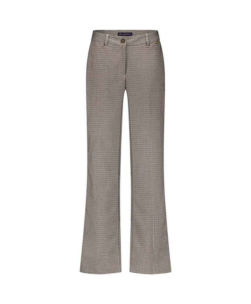 Red Button Pantalon Wide Leg Print