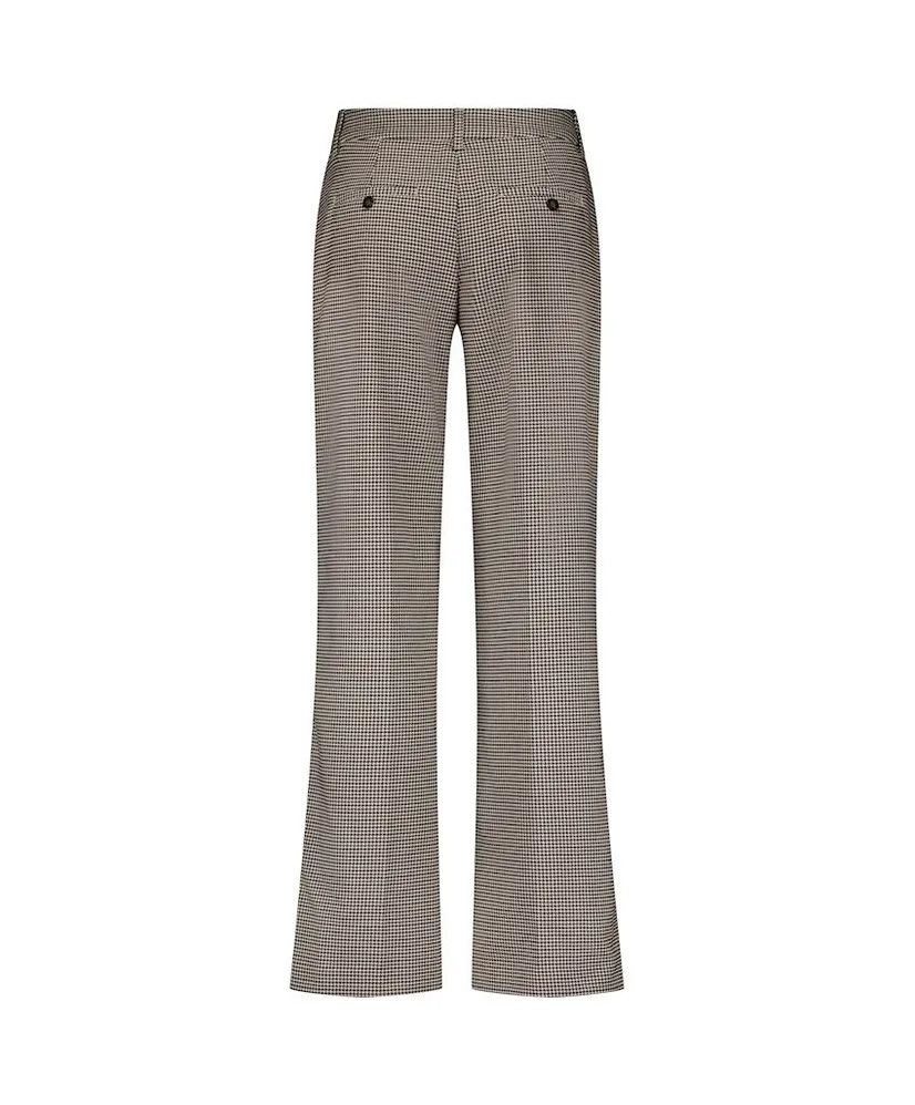 Red Button Pantalon Wide Leg Print
