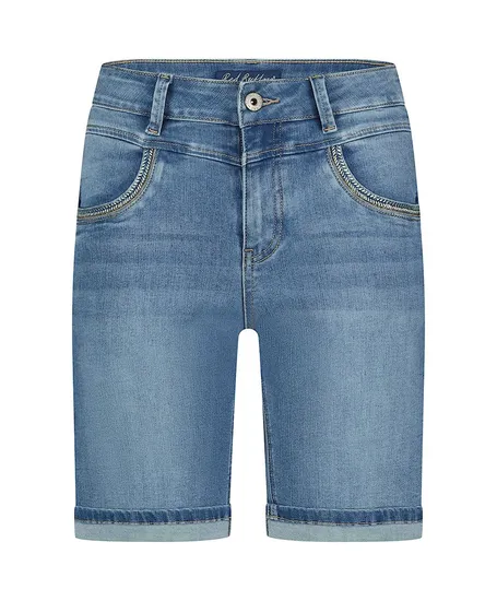Red Button Short Sienna Embroidery