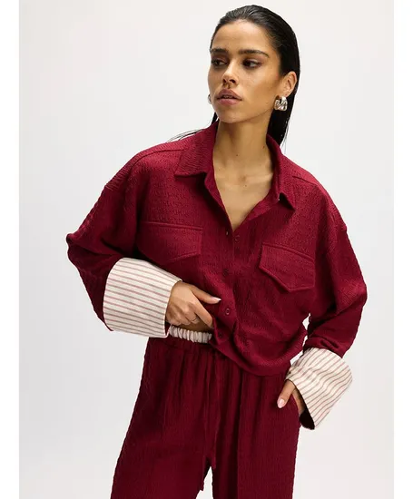 Refined Department Cropped Blouse Lyloe