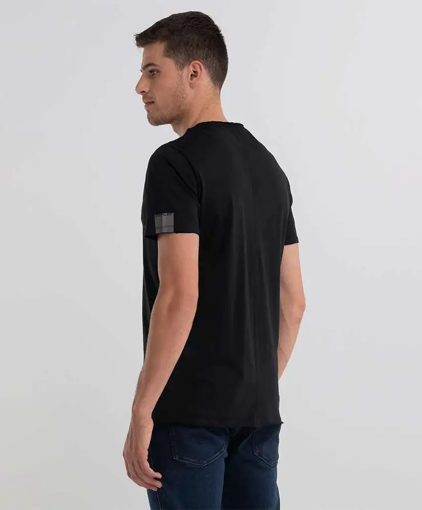 Replay T-Shirt Effen Zwart