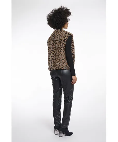Rino & Pelle Gilet Elona Leopard