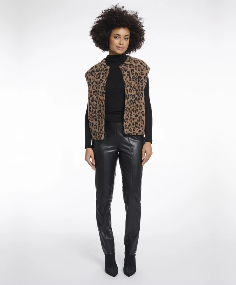 Rino & Pelle Gilet Elona Leopard
