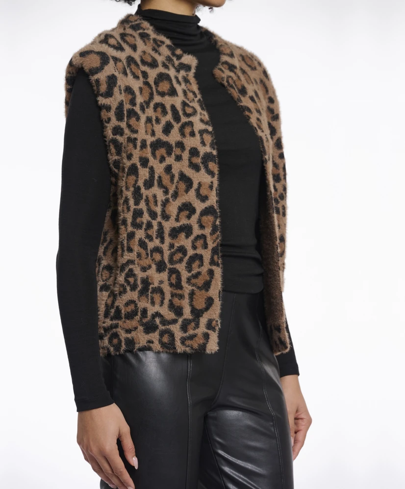 Rino & Pelle Gilet Elona Leopard
