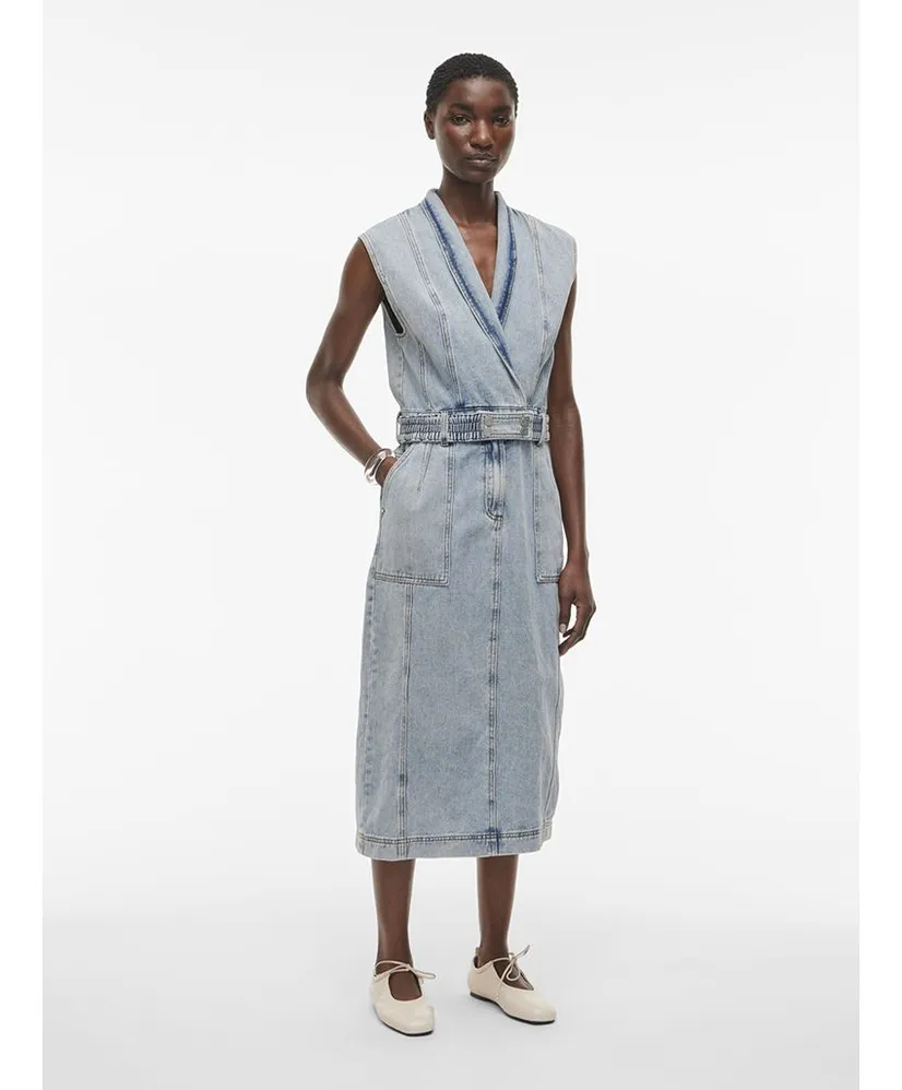 ROUGE EDIT Midi Jurk Denim Nova