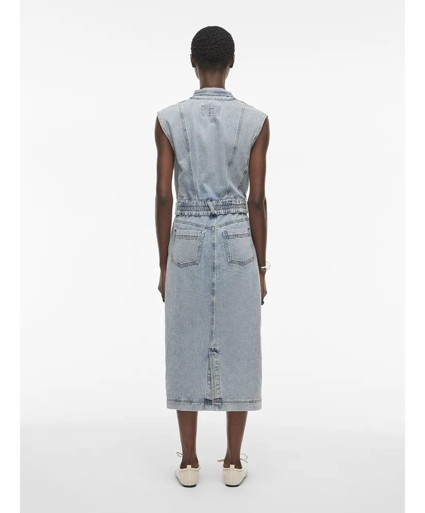 ROUGE EDIT Midi Jurk Denim Nova