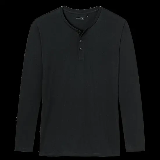 Schiesser Pyjamashirt Mix + Relax Zwart