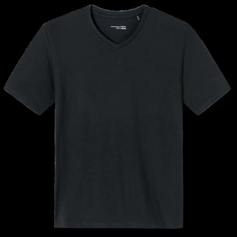 Schiesser Pyjamashirt Mix + Relax Zwart