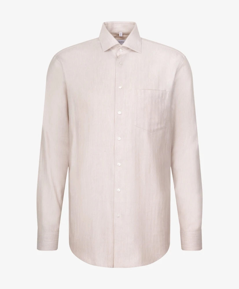 Seidensticker Overhemd Herringbone Regular Fit