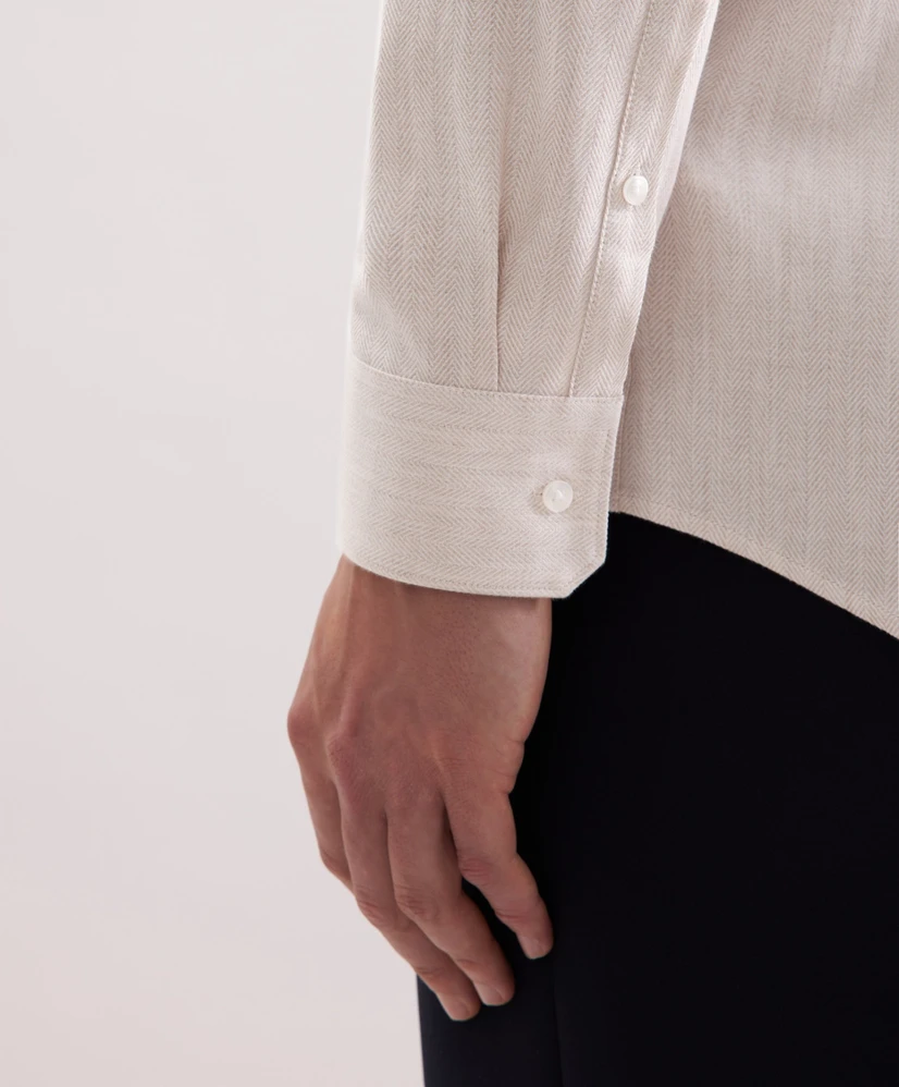 Seidensticker Overhemd Herringbone Regular Fit