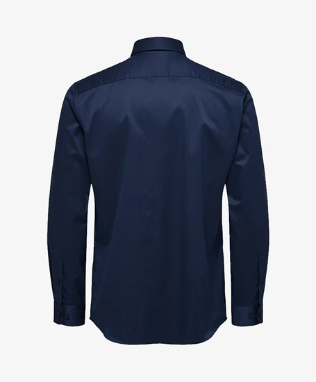 SELECTED HOMME Overhemd Effen Blauw