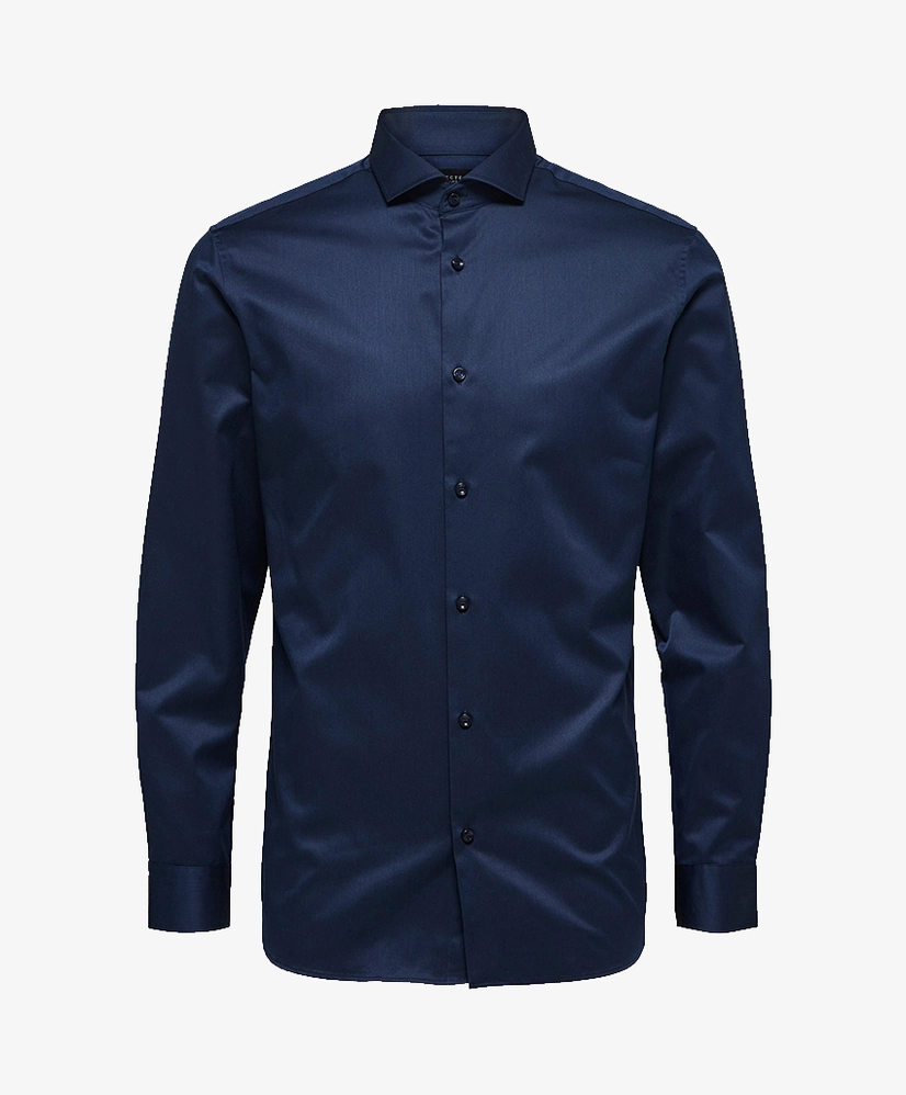 SELECTED HOMME Overhemd Effen Blauw