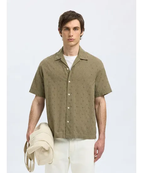 SELECTED HOMME Overhemd Jax Broderie Relaxed Fit