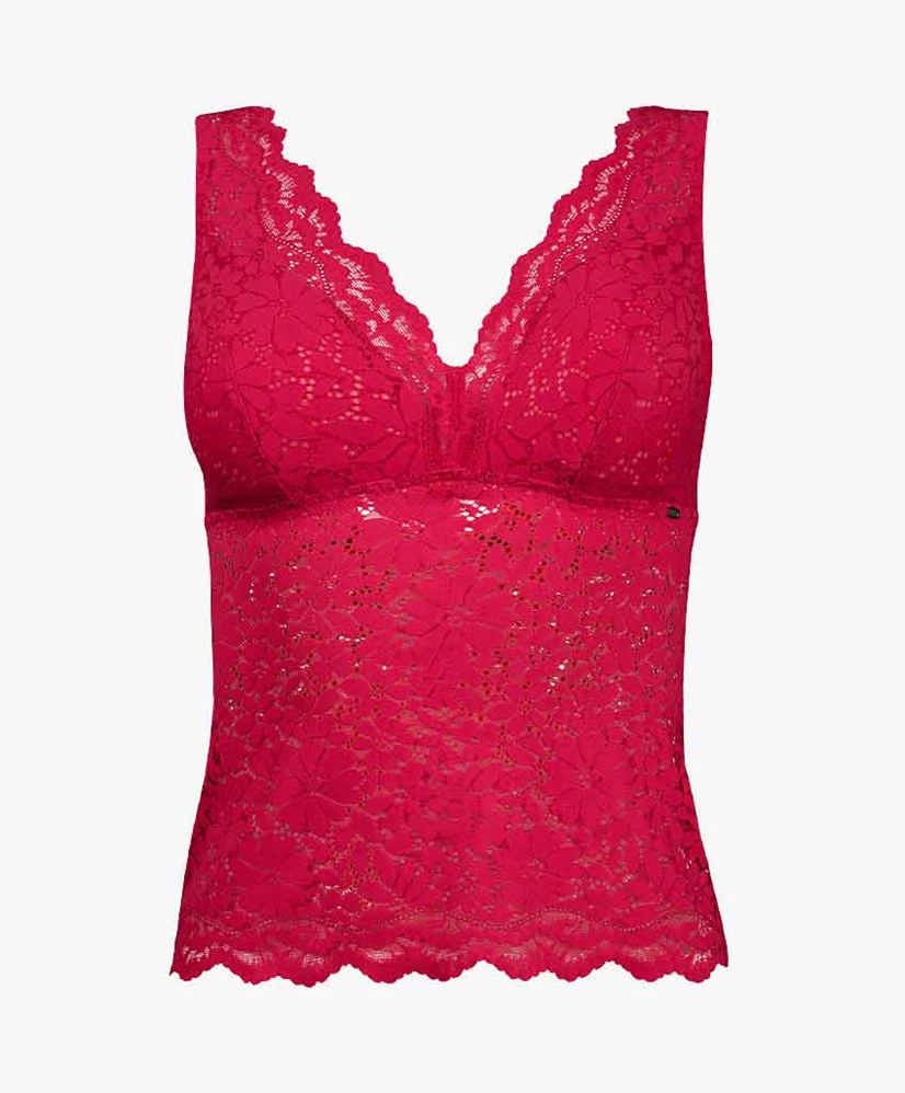 Skiny Top Lace Removable Padding
