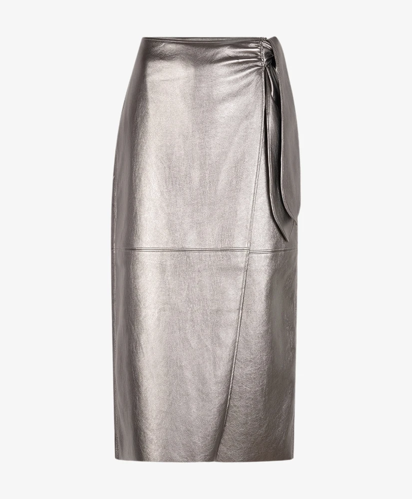 Skirt PU belted