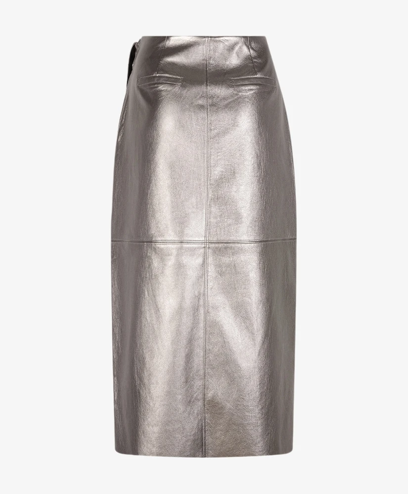 Skirt PU belted