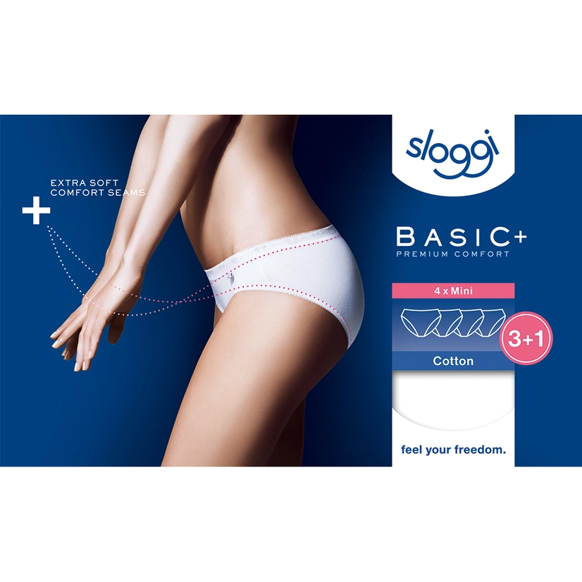 Sloggi Slips Basic Mini 4-Pack Wit