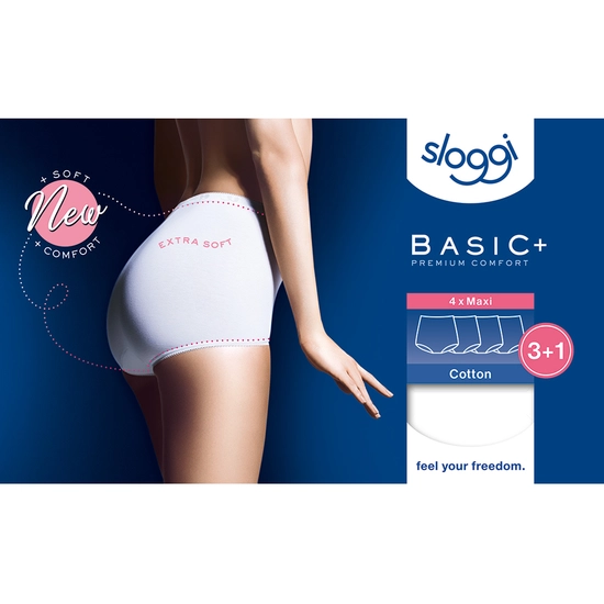 Sloggi Women Maxi Slip Basic 4-Pack Zwart